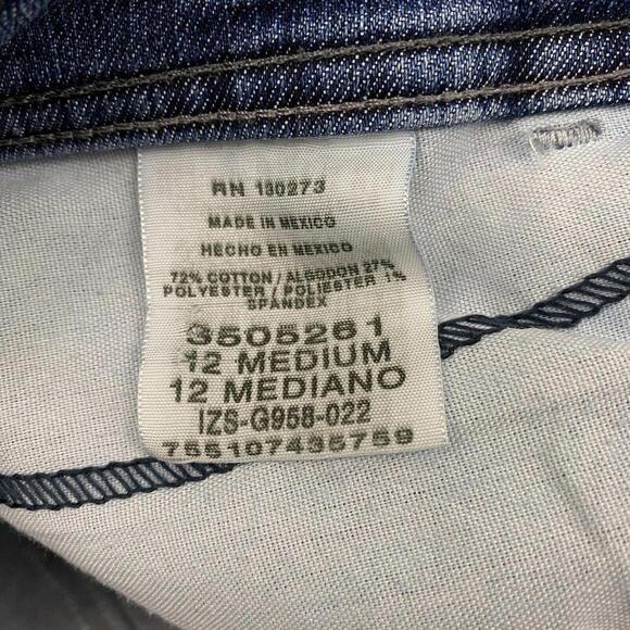 Lee Back Elastic Straight Women's size 12 Medium Wash Blue Denim Jeans - Picture 3 of 3